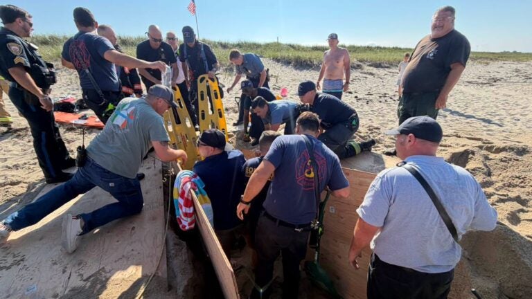 Rescuers raced to save teen trapped in sinking sand at Sandwich beach