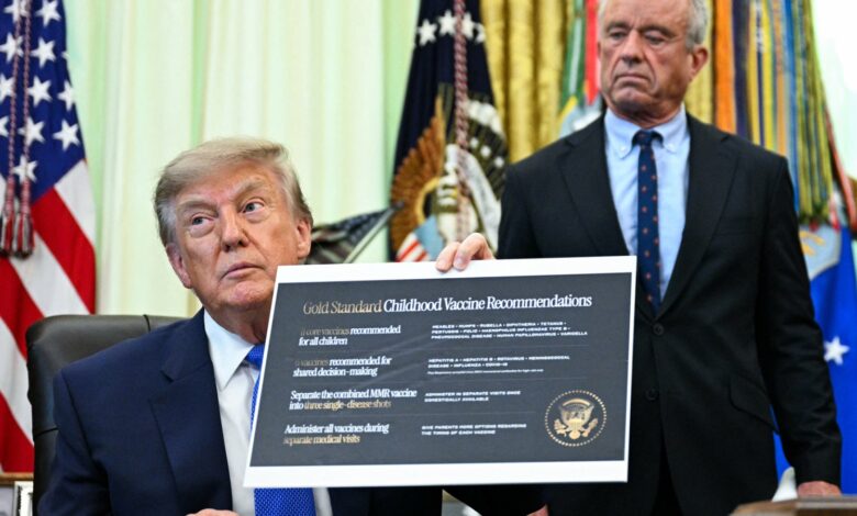 Trump Moves to Scale Back Childhood Vaccines Over Conspiracy Theory