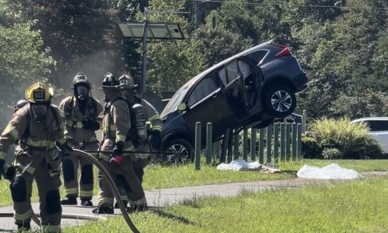 Vehicle strikes gas line causing leak in Fairfax County – WTOP News