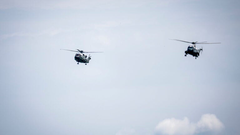 Helicopter carrying Trump flies near passenger jet in Washington airspace