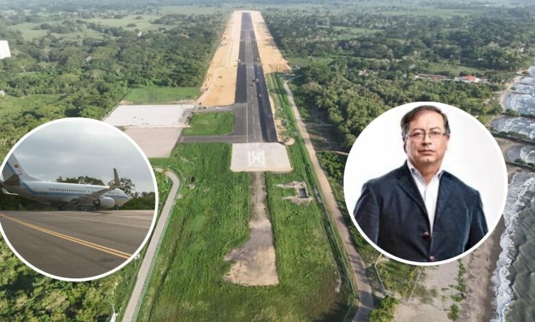 Nueva polémica por inauguración del aeropuerto de Tolú: Gustavo Petro aterrizó, no bajó del avión y cancelaron el evento Nueva polémica por inauguración del aeropuerto de Tolú: Gustavo Petro aterrizó, no bajó del avión y cancelaron el evento