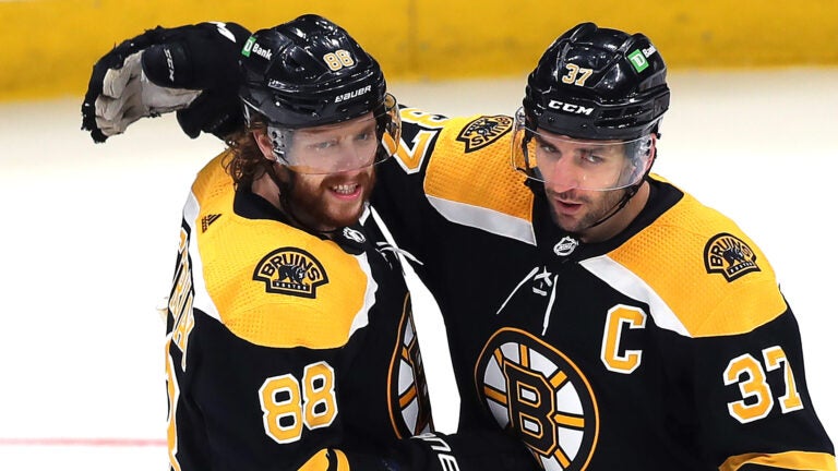 David Pastrnak asks Patrice Bergeron for ‘one more year’ with the Bruins David Pastrnak asks Patrice Bergeron for ‘one more year’ with the Bruins