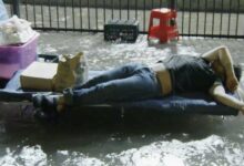 Water main break floods Westlake streets and homeless encampment