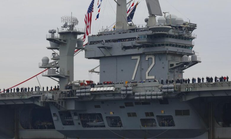 Trump says USS Abraham Lincoln deployment ‘not nearly long enough’ amid outcry from families