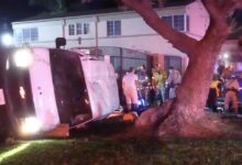 Rollover crash in Whittier sends 10 people to the hospital