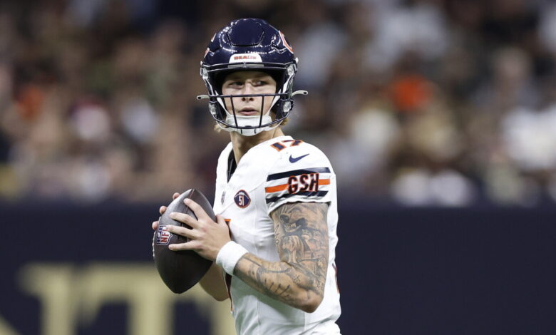 QB Tyson Bagent doesn’t travel with Bears, is ‘week-to-week’