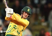 Jordan Hermann: South Africa opener scores 150 to equal the ODI debut score record in 99-run win
