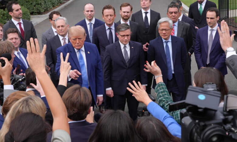 Trump says top tech firms have signed accord to ‘self-police’ AI development Trump says top tech firms have signed accord to ‘self-police’ AI development