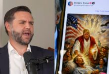 JD Vance Says Christians Shouldn’t Be Offended By Trump’s Blasphemous Post Of Himself As God, Actually