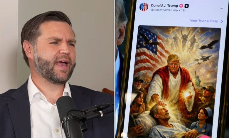 JD Vance Says Christians Shouldn’t Be Offended By Trump’s Blasphemous Post Of Himself As God, Actually