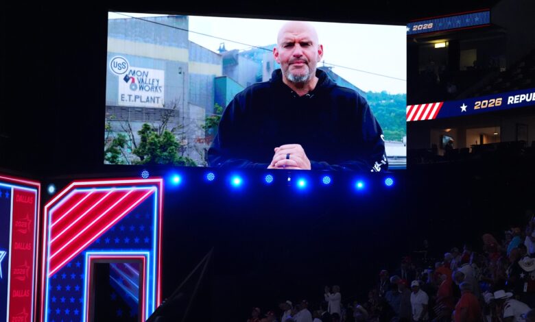 Democratic Sen. Fetterman speaks at a GOP midterm convention, fueling party-switch fears – WTOP News Democratic Sen. Fetterman speaks at a GOP midterm convention, fueling party-switch fears – WTOP News