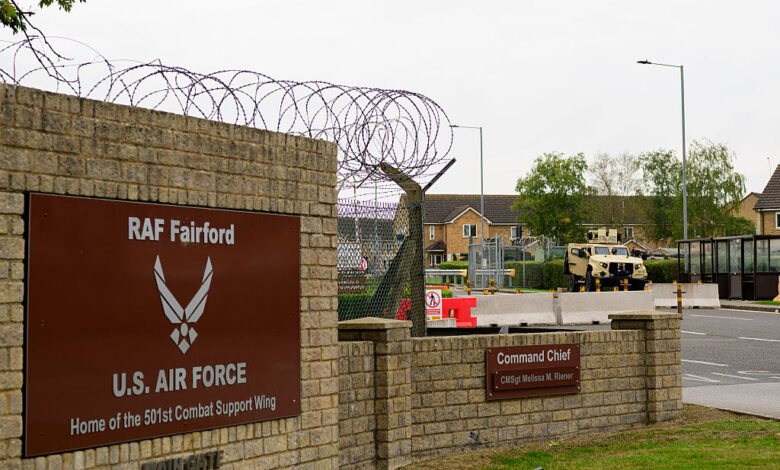 Five arrested near UK-US base in Iran terror probe Five arrested near UK-US base in Iran terror probe