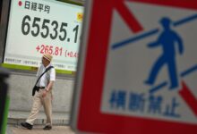 Asian shares are mixed as Brent crude approaches 0 a barrel – WTOP News
