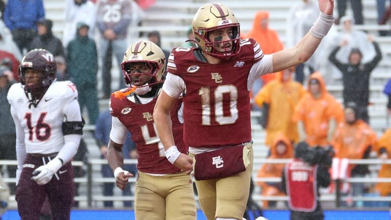 Mason McKenzie’s two TDs give BC a fourth-quarter lead, but Va. Tech pulls away late to win ACC opener Mason McKenzie’s two TDs give BC a fourth-quarter lead, but Va. Tech pulls away late to win ACC opener