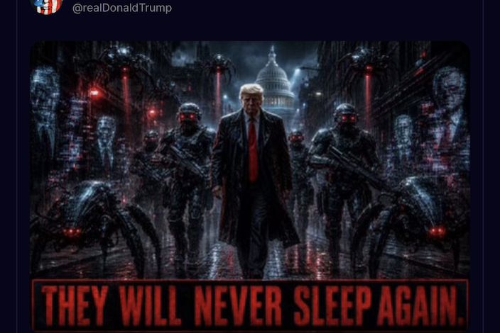 “GIVE THEM NIGHTMARES”: Trump unleashes AI robot army “GIVE THEM NIGHTMARES”: Trump unleashes AI robot army