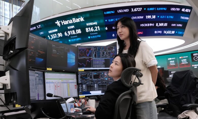 Asian shares fall and oil prices trade above 0 a barrel – WTOP News Asian shares fall and oil prices trade above 0 a barrel – WTOP News