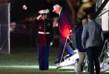 Trump inaugurates new White House helipad, but networks skip coverage during First Amendment fight – WTOP News