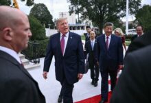 Trump folds as White house press returns