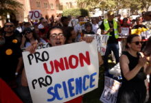 USC faculty rally in support of unionizing with new, high-placed city allies