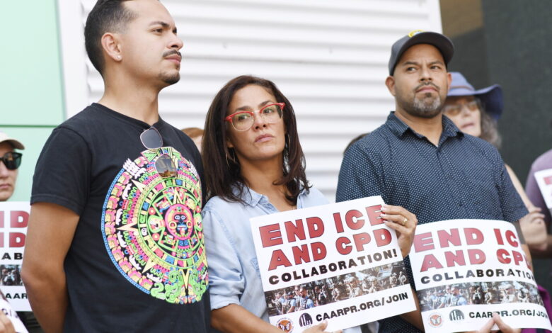Northwest Side residents demand answers amid reports of ICE agents staging at CPD’s 17th District