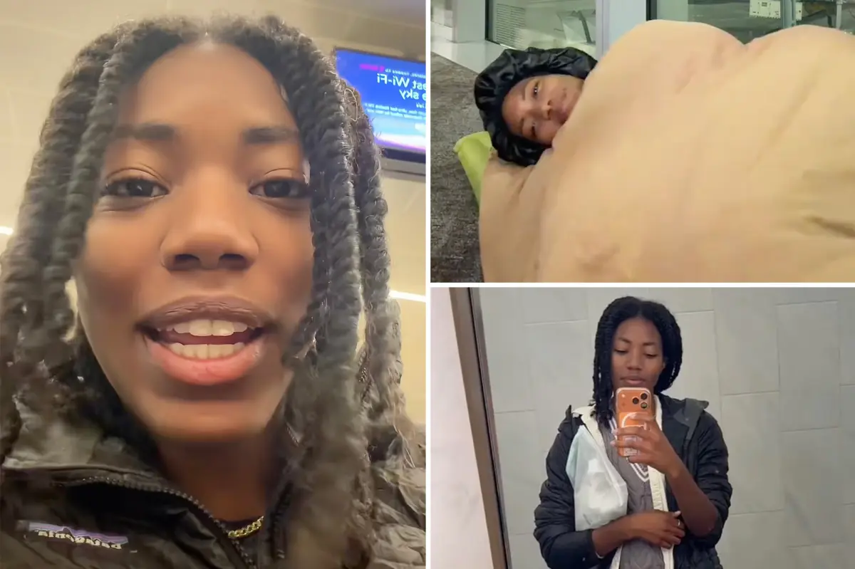 California Woman Goes Viral After Explaining Why She Deliberately Sleeps on Airport Floors California Woman Goes Viral After Explaining Why She Deliberately Sleeps on Airport Floors