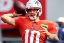 What Josh McDaniels said about Drake Maye’s shoulder injury and confidence level