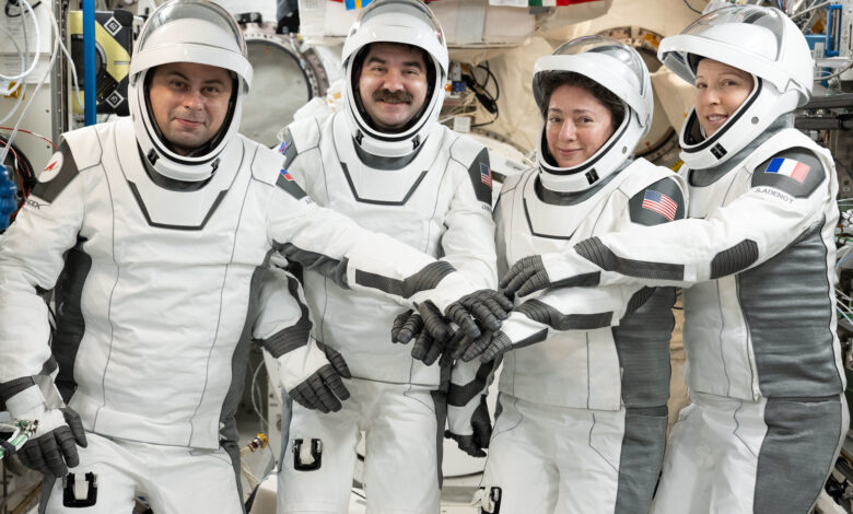 Four Astronauts Return Home After Extended Eight-Month Mission Four Astronauts Return Home After Extended Eight-Month Mission